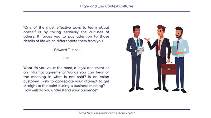 examples of high context and low context cultures